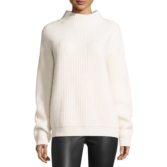 Diane Von Furstenberg Sweaters - DVF Jayleen Ivory Cashmere/Merino Wool Sweater